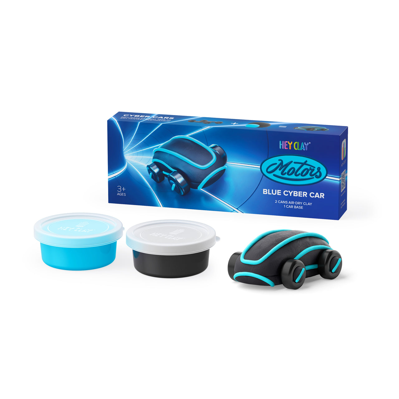 Hey Clay Lera Motors Blue Cyber Car (2 burkar)