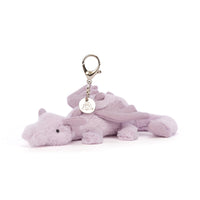 Thumbnail for Jellycat Lavender Dragon Bag Charm