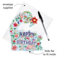 Thumbnail for Santoro Gratulationskort - Happy Birthday - Floral