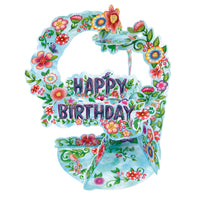 Thumbnail for Santoro Gratulationskort - Happy Birthday - Floral