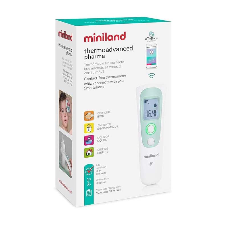 Miniland Kontaktfri Febertermometer Thermoadvanced Pharma (med app)