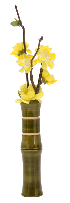 Liix Liix Flower Vase Bamboo Blumenvase für Fahrradlenker grün
