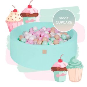 MeowBaby Cupcake Bollhav i bomull med 250 bollar