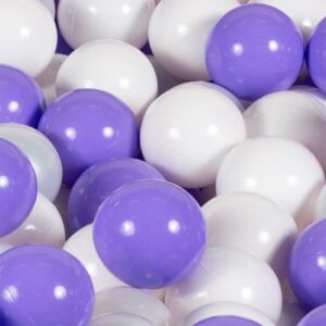 MeowBaby Lavender Bollhav i bomull med 250 bollar närbild