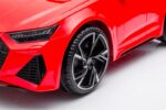 Azeno Audi RS6 Röd elbil för barn med gummihjul, 12V