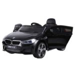 Azeno BMW 6 GT Svart elbil för barn bild snett framifrån