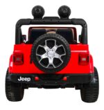 Azeno Jeep Wrangler Rubicon Röd Elbil för barn bild bakifrån
