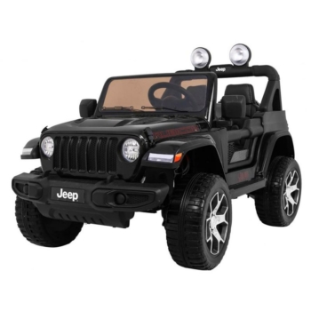 Azeno Jeep Wrangler Rubicon Svart Elbil för barn, 4x12V