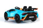 Azeno Lamborghini Huracan Drifter Blå elbil för barn bild bakifrån