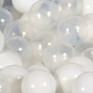 MeowBaby Lila bollhav i sammet med 200 bollar i vitt och transparent